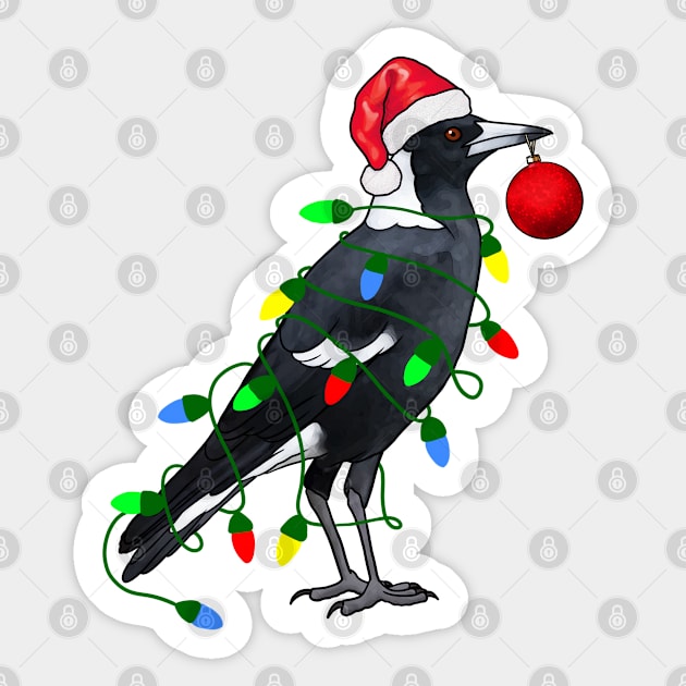 Extra Festive Magpie Sticker by Meowmaddie